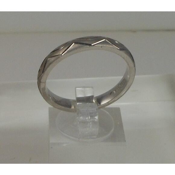 Vintage 925 Sterling Silver Diamond-Cut Ring Thailand Handcrafted Size 12 NOS - Picture 7 of 9